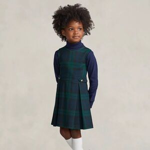Ralph Lauren Kids Pleated Plaid Dress 2T